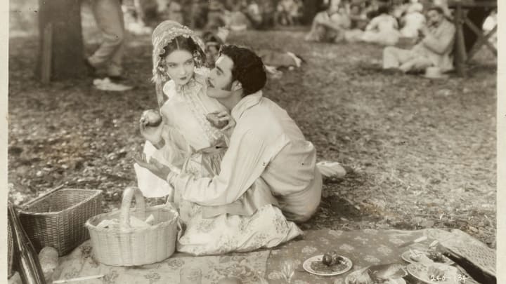 Lillian Gish and John Gilbert in a Scene from La Boheme