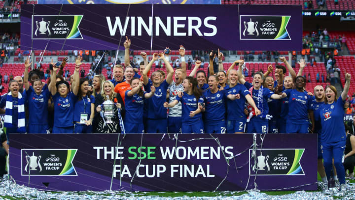 Chelsea beat Arsenal at Wembley to win the Women's FA Cup in 2018