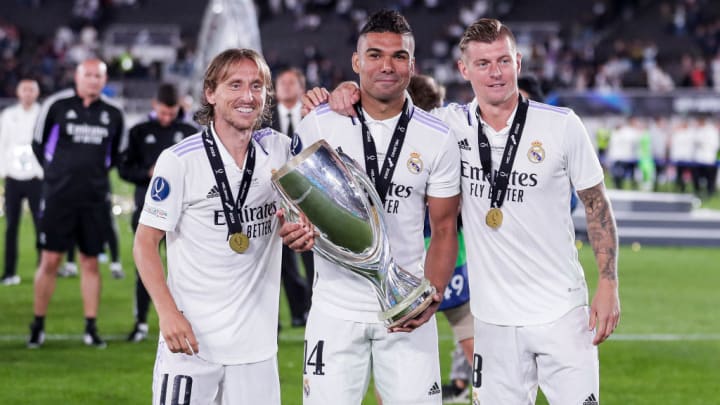 Carlos Henrique Casemiro, Luka Modric y Toni Kroos