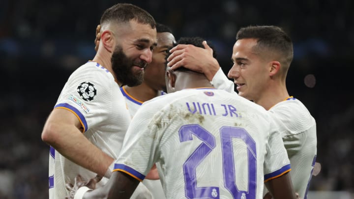 Karim Benzema, David Alaba, Lucas Vazquez, Vinicius Junior