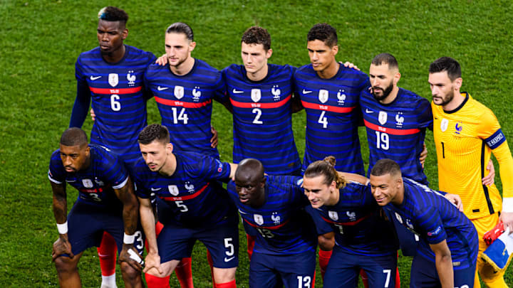 Paul Pogba, Adrien Rabiot, Benjamin Pavard, Raphael Varane, Karim Benzema, Goalkeeper Hugo Lloris, Presnel Kimpembe, Clément Lenglet, N'golo Kanté, Antoine Griezmann, Kylian Mbappe