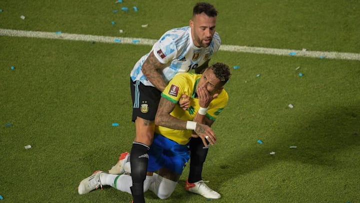 Otamendi Raphinha Brasil Argentina