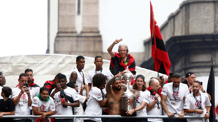 Jorge Jesus, Gabriel Barbosa, Filipe Luis