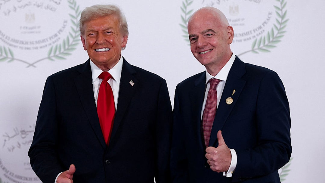 Donald Trump, presidente de Estados Unidos, y Gianni Infantino, presidente de la FIFA.