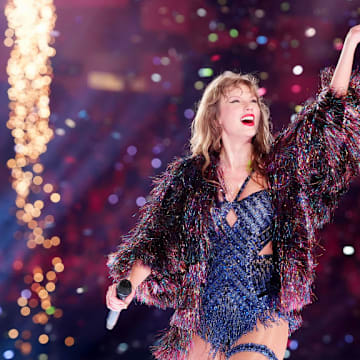 With the NFL season just around the corner, hopefully we'll see more of our favorite blonde pop star at Arrowhead, too.