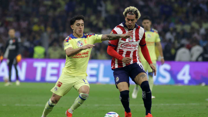 Cade Cowell #16 of Chivas de Guadalajara and Alejandro...