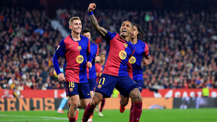 Raphinha, Pau Victor, Robert Lewandowski, Jules Kounde