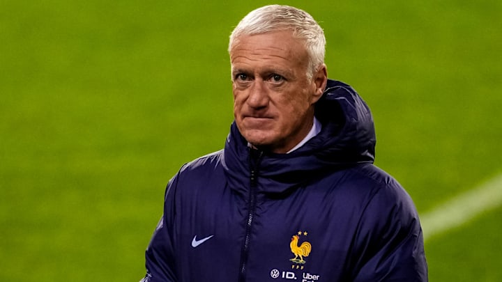 France head coach Didier Deschamps looks on