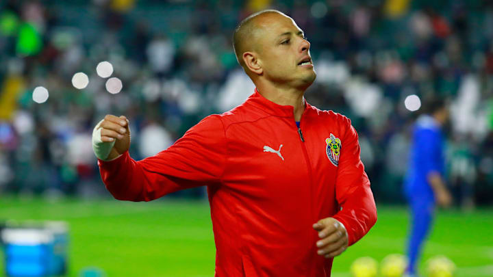 Javier 'Chicharito' Hernández, previo a un partido con las Chivas