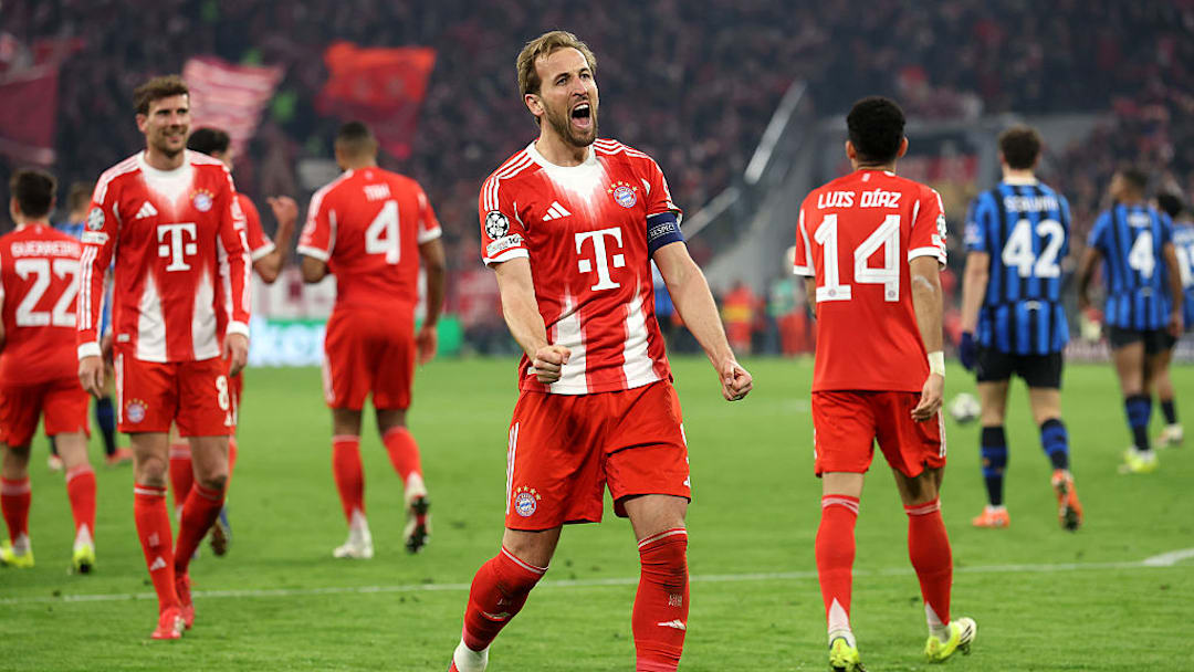 Harry Kane hizo doblete en la goleada del Bayern al Atalanta.