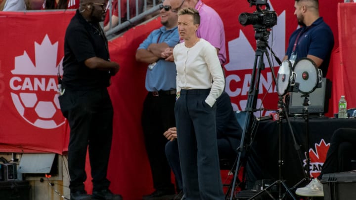 Canada's coach Bev Priestman, seen during the International...