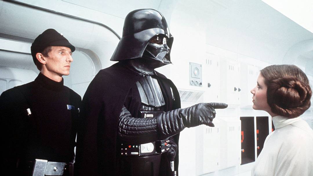 Darth Vader and Princess Leia in "Star Wars: A New Hope" Darth Vader and Princess Leia in "Star Wars: A New Hope"