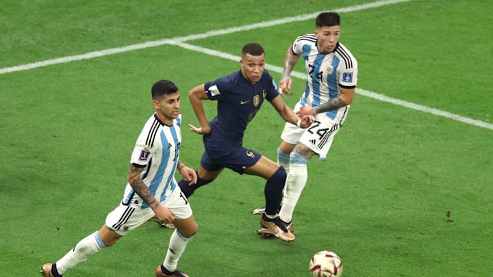 Kylian Mbappe, Cristian Romero, Enzo Fernandez