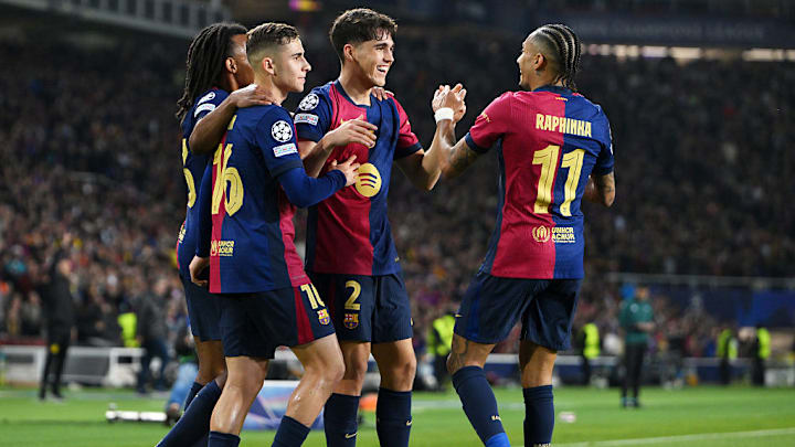 Raphinha, Pau Cubarsi, Fermin Lopez, Jules Kounde