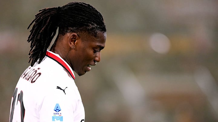 Rafael Leao of AC Milan looks dejected during the Serie A...