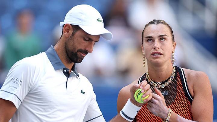 Novak Djokovic y Aryna Sabalenka cayeron en el Dobles Mixto del US Open. Novak Djokovic y Aryna Sabalenka cayeron en el Dobles Mixto del US Open.