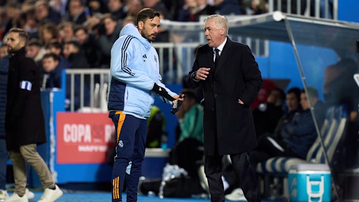 Davide y Carlo Ancelotti, en su etapa con el Real Madrid.