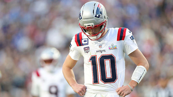 Drake Maye y los Patriots se quedaron en la orilla en el Super Bowl.