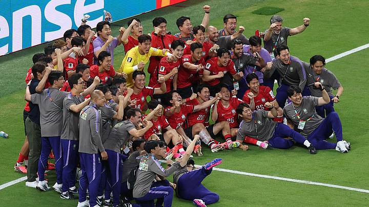 Corea del Sur celebra el triunfo sobre Chequia Corea del Sur celebra el triunfo sobre Chequia