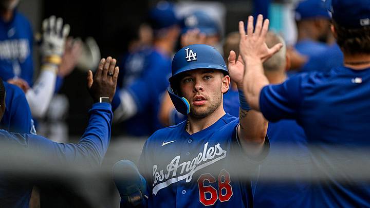 El joven catcher de los Dodgers, Dalton Rushing.