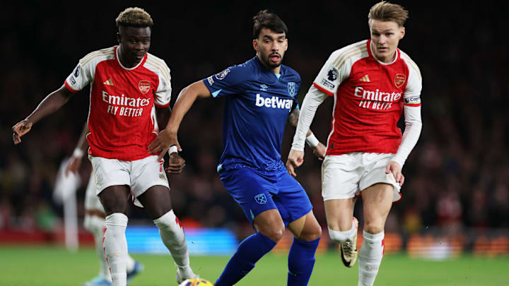 Lucas Paqueta, Bukayo Saka, Martin Odegaard