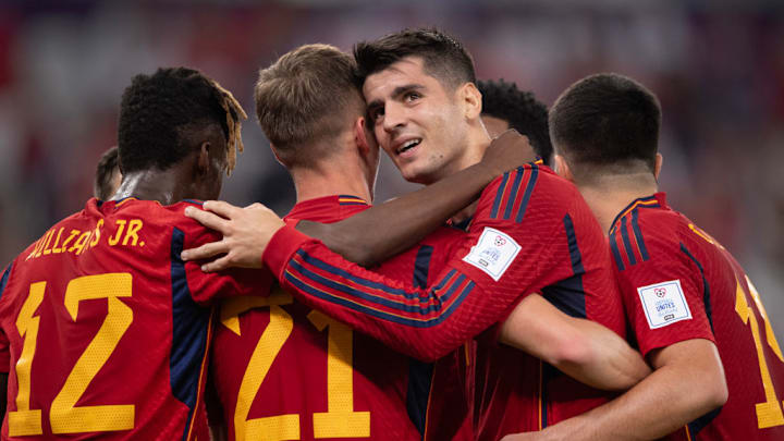 Alvaro Morata, Nico Williams, Dani Olmo, Carlos Soler