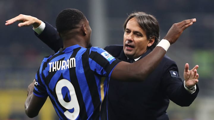 Marcus Thuram, with Simone Inzaghi