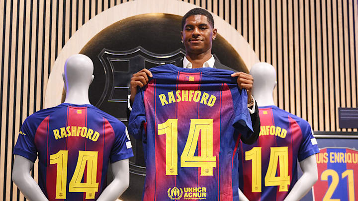 El inglés Marcus Rashford portará la camiseta 14 con el Barcelona.