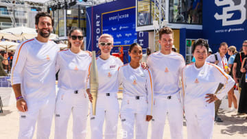 Paul Rabil, Sue Bird, Megan Rapinoe, Diana Flores, Shaun White and Xiaoxin Yang