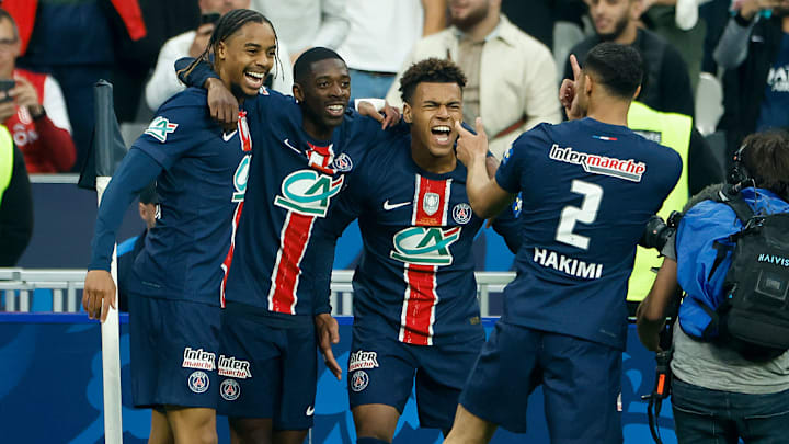 Bradley Barcola, Ousmane Dembele, Desire Doue, Achraf Hakimi