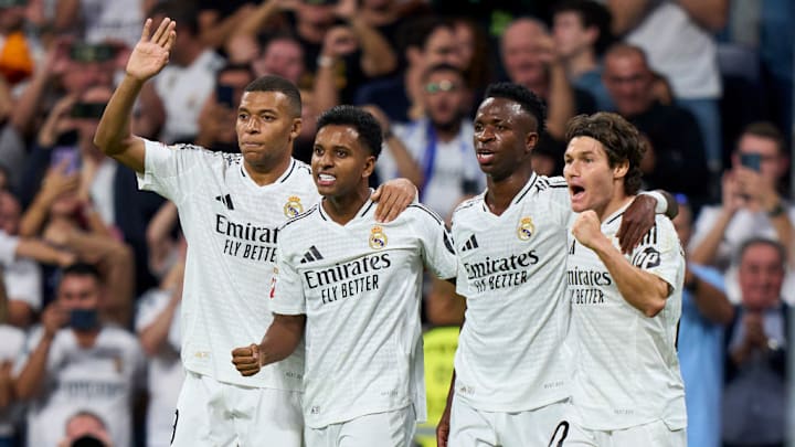 Rodrygo Goes, Kylian Mbappe, Vinicius Junior, Fran García