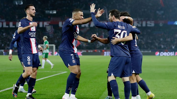 Fabian Ruiz, Kylian Mbappe, Lionel Messi, Vitinha