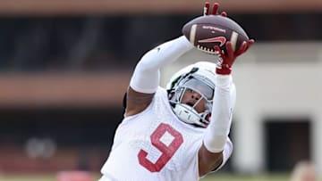 3/7/25 MFB Spring Practice 3 Alabama Defensive Back Cam Calhoun (9) Photo by Kent Gidley