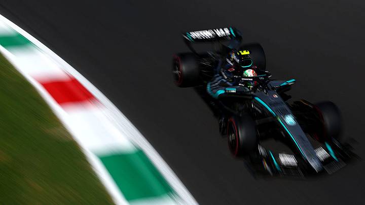 Andrea Kimi Antonelli al volante del Mercedes AMG Petronas W17 durante la sesión de clasificación del Gran Premio de Italia en Monza Andrea Kimi Antonelli al volante del Mercedes AMG Petronas W17 durante la sesión de clasificación del Gran Premio de Italia en Monza