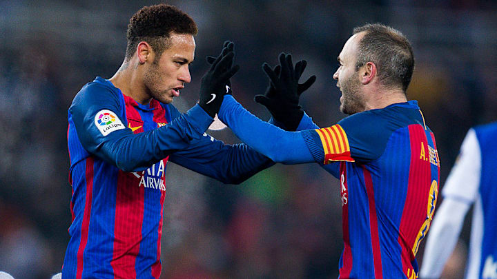 Neymar Jr., Andres Iniesta
