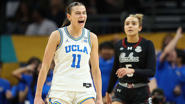 Gabriela Jáquez celebra uno de los puntos de UCLA en la final ante Carolina del Sur Gabriela Jáquez celebra uno de los puntos de UCLA en la final ante Carolina del Sur