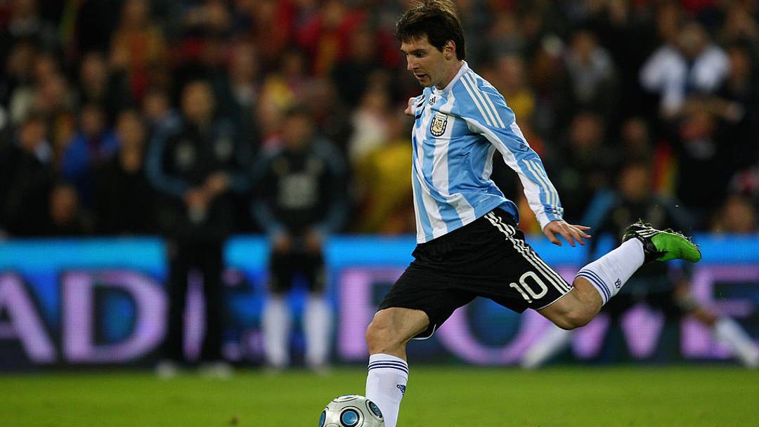 Lionel Messi, previo al Mundial de Sudáfrica 2010.