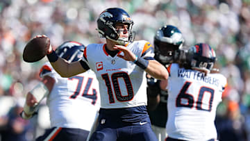 Bo Nix y los Broncos le quitaron el invicto a los Eagles.