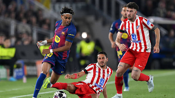 Lamine Yamal y el Barcelona buscan remontarle al Atlético de Madrid. Lamine Yamal y el Barcelona buscan remontarle al Atlético de Madrid.