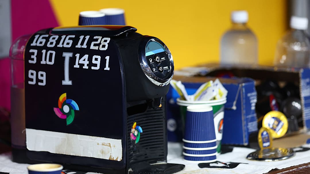 La famosa máquina de café espresso de la novena italiana.