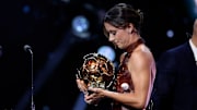 Aitana Bonmatí, a three-time Ballon d'Or Féminin. Historic.