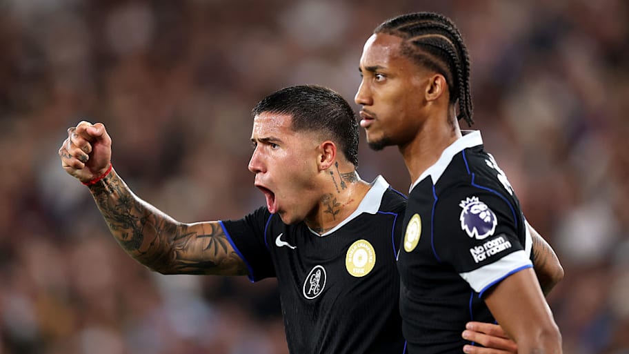 Enzo Fernández (left) and João Pedro (right) were on the scoresheet in the first half. | Julian Finney/Getty Images