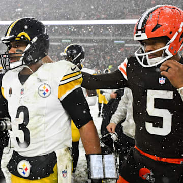 Russell Wilson and Jameis Winston on November 21, 2024.