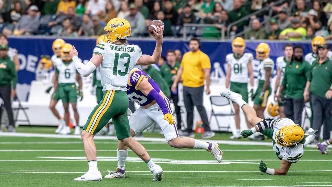 December 31, 2024: NCAA football, Kinder’s Texas Bowl game action between the Baylor Bears and the LSU Tigers at NRG Stadium in Houston, TX.