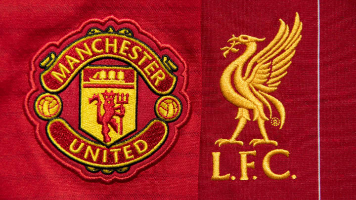 The Liverpool and Manchester United Club Crests