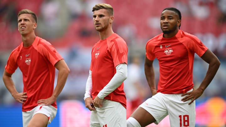 Timo Werner, Dani Olmo y Christopher Nkunku