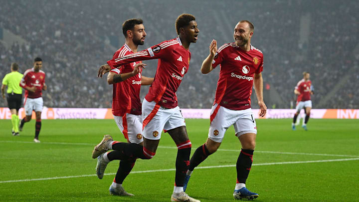 Marcus Rashford, Bruno Fernandes, Christian Eriksen