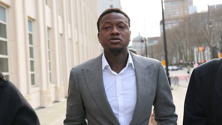 Terry Rozier, del Miami Heat, en su comparecencia en Nueva York ante el tribunal. Terry Rozier, del Miami Heat, en su comparecencia en Nueva York ante el tribunal.