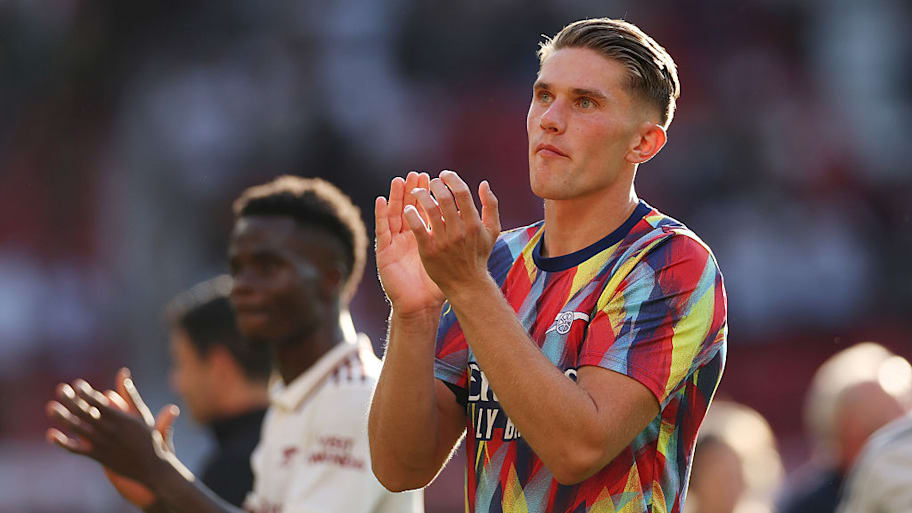 Viktor Gyökeres started in Arsenal’s season-debut vs. Manchester United. | Stu Forster/Getty Images