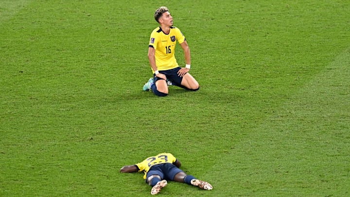 Moises Caicedo e Jeremy Sarmiento, jogadores do Equador